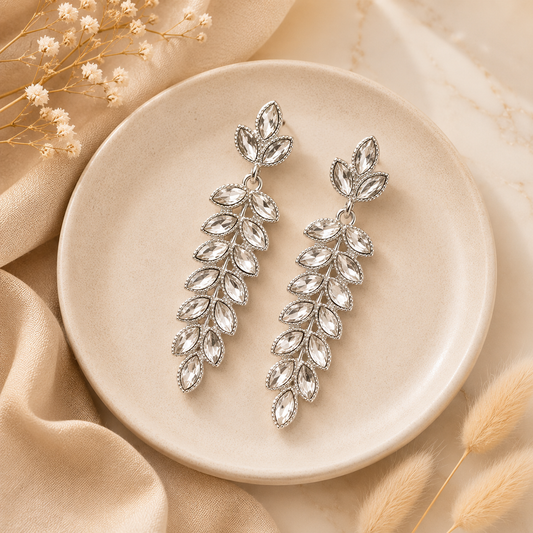 Fashion Oorbellen Kristal Zilverkleurig 5,5 cm | By Jule Sieraden