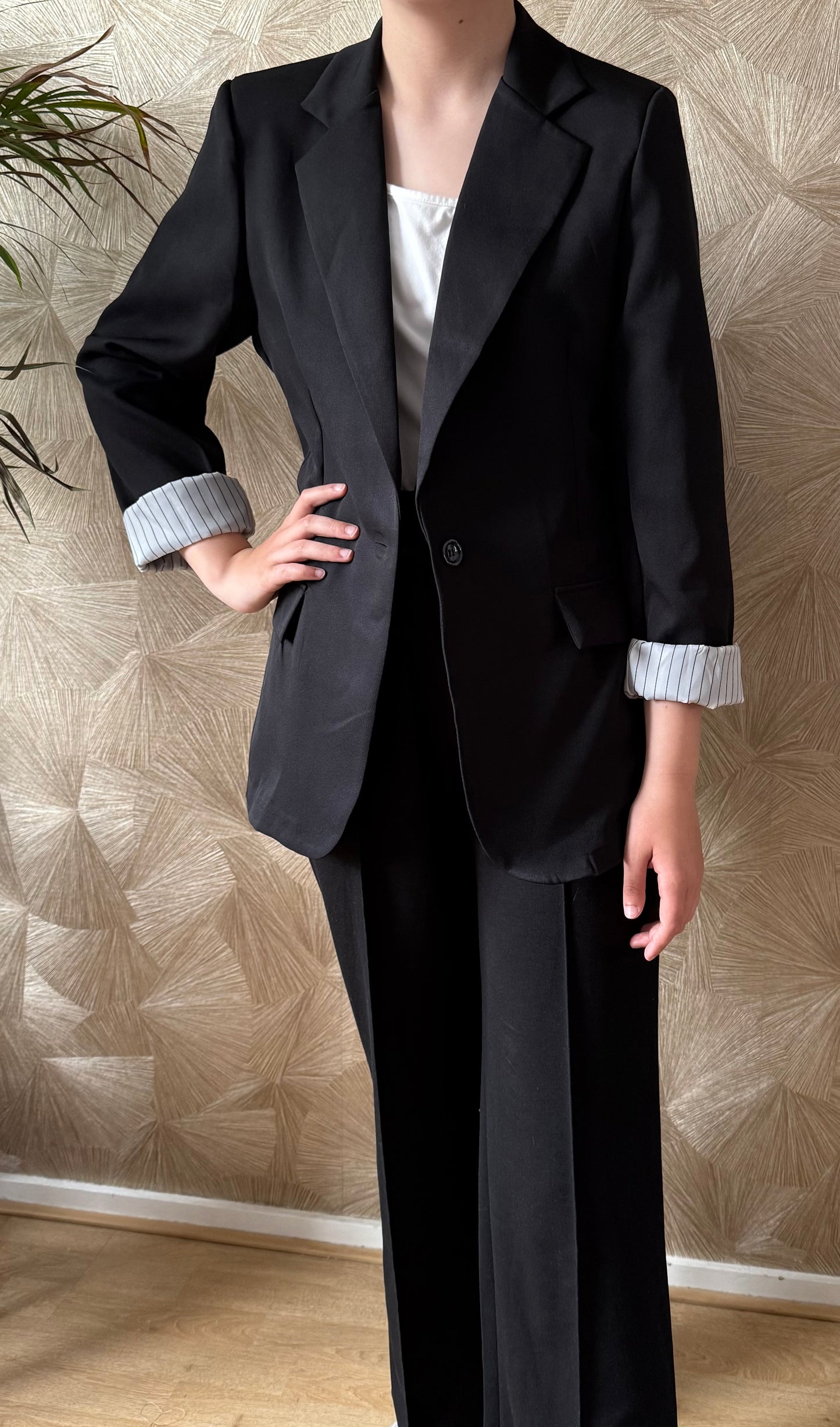 Luxe Blazer Zwart – One Size (36-42) Tijdloze Blazer