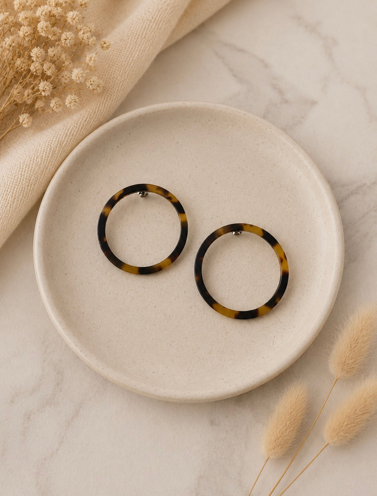 Oorbellen Panterprint Cirkel – Lichtgewicht Statement Oorbellen | By Jule Sieraden