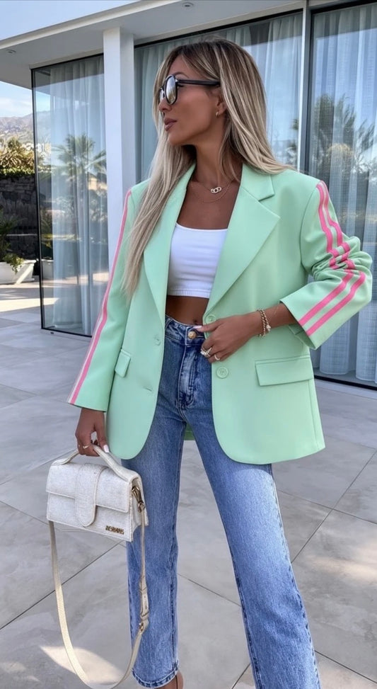 By Jule Sieraden Sporty Chic Blazer Mint/Roze – Maat 36-42 💚