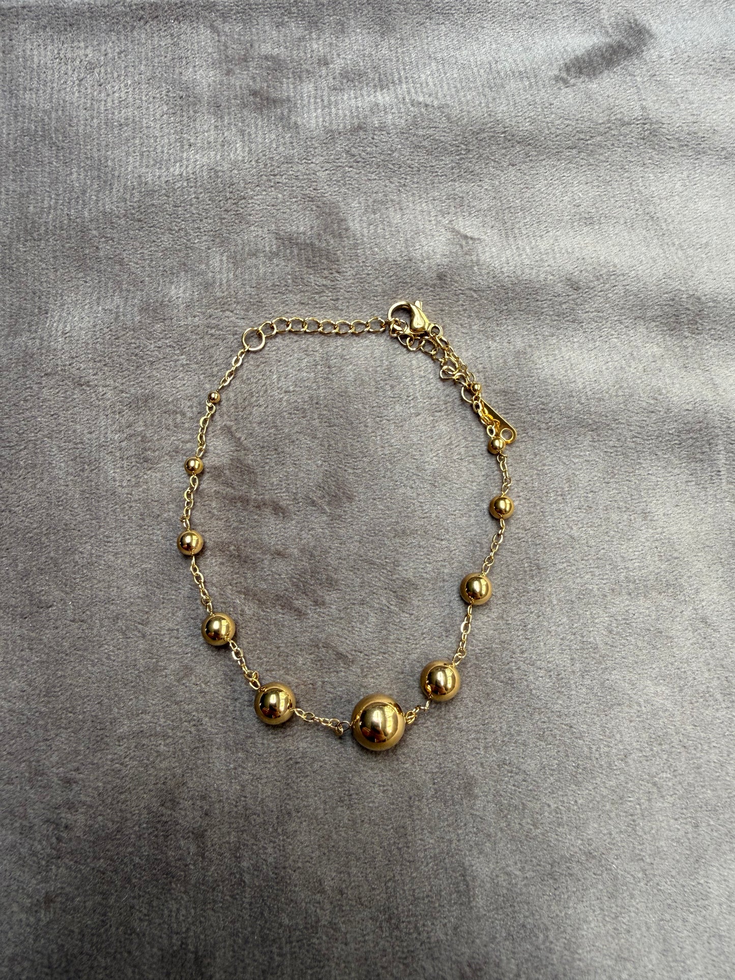 Goudkleurige Bolletjes Armband Stainless Steel 17-21 cm – Minimalistisch & Trendy