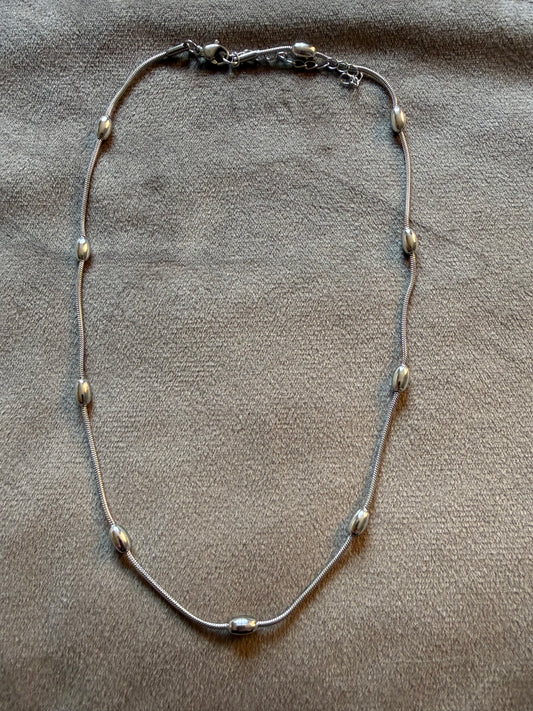 Zilverkleurige Stainless Steel Ketting – Dames Ketting 40-45 cm