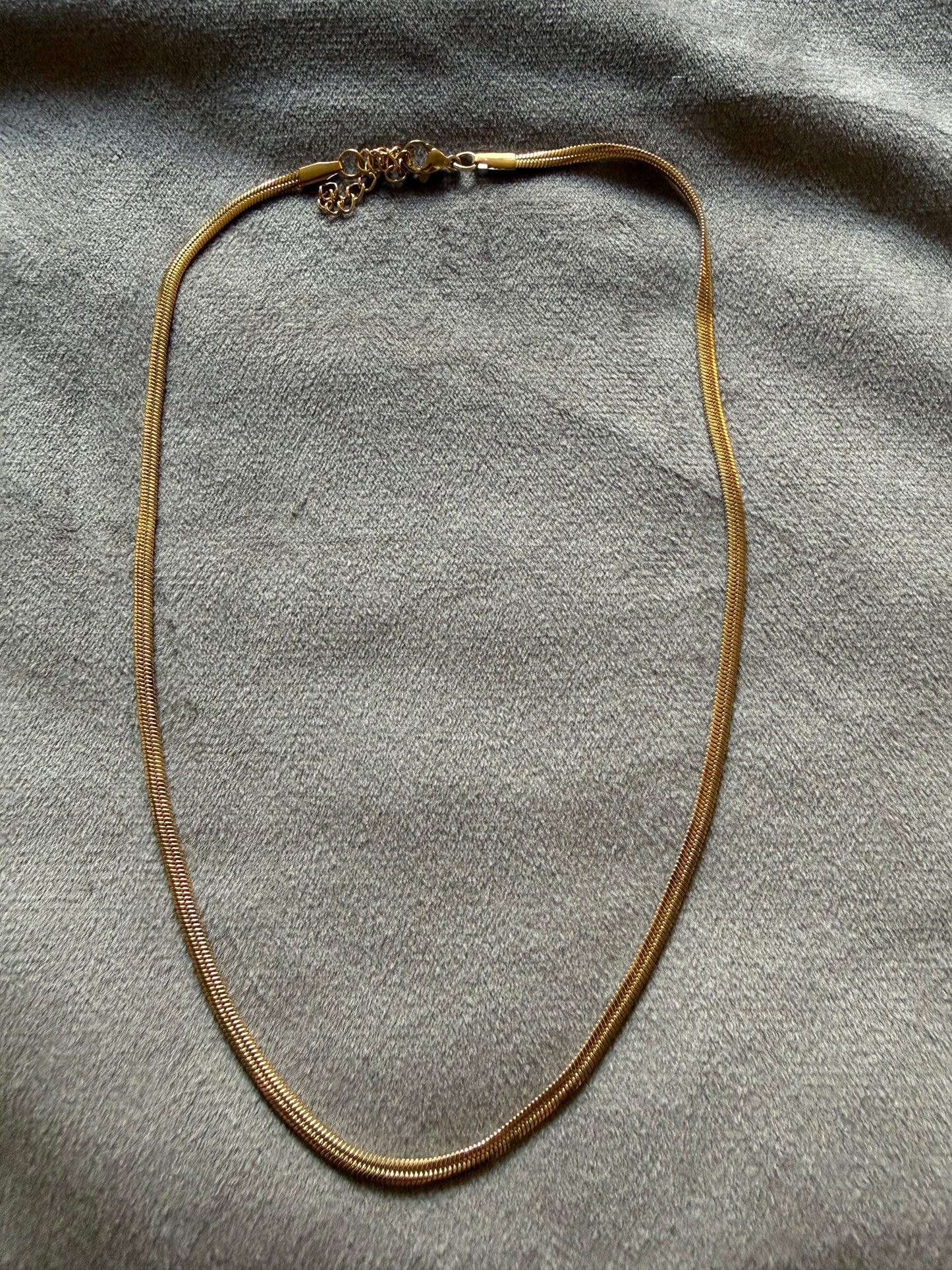 Snake Ketting Goudkleurig – Stainless Steel Ketting 5 mm 40-45 cm
