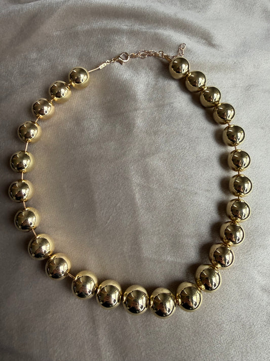 Oversized Bolletjes Ketting Goudkleurig – Chunky Statement Ketting