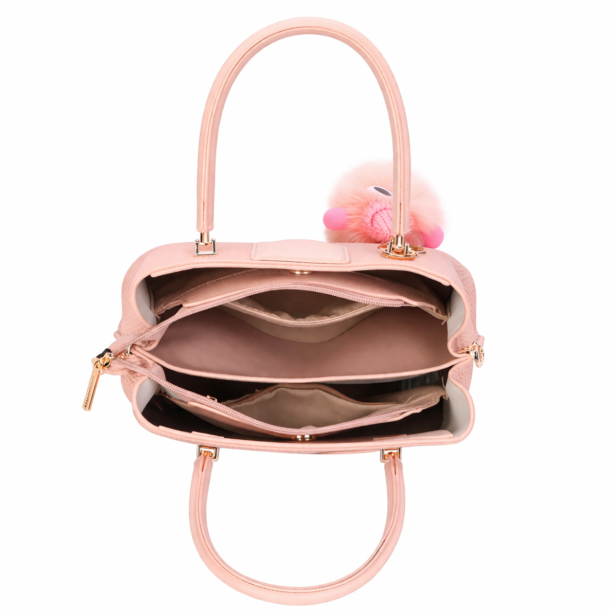 Roze Crossbody Tas Met Meerdere Vakken – Elegant & Compact | By Jule Sieraden