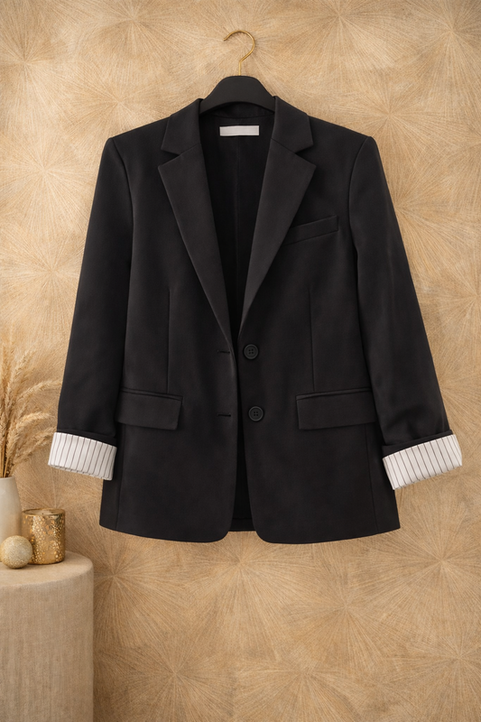 Luxe Blazer Zwart – One Size (36-42) Tijdloze Blazer