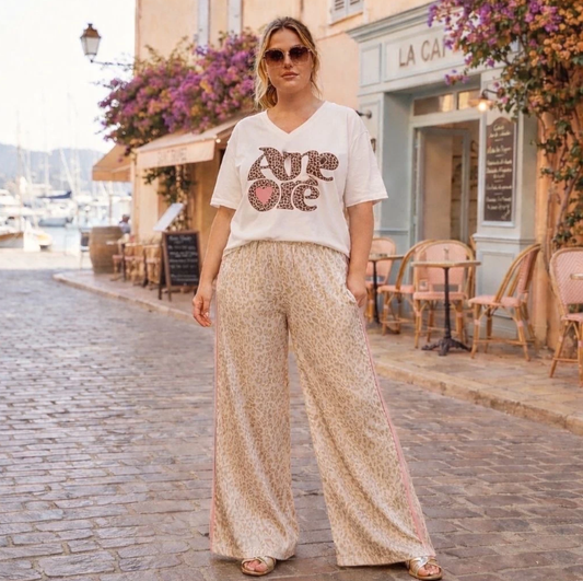 Satin Leopard Wide Leg Broek | By Jule Curve 💗 | 42-48