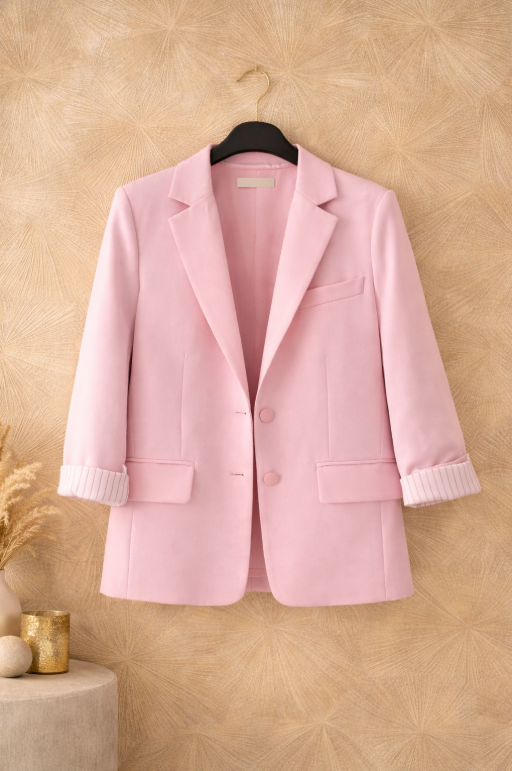 Luxe Blazer Roze – One Size (36-42) Chic Blazer