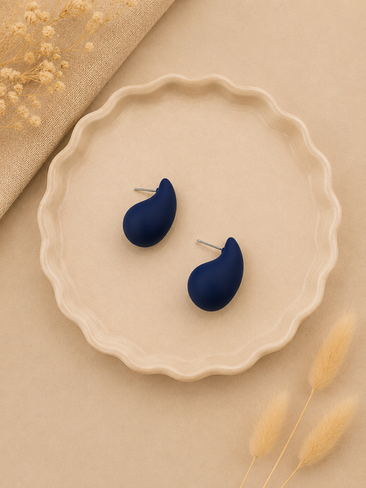 Blauwe Druppel Oorbellen 3 cm | By Jule Sieraden